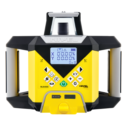 Nivel System NL640G Digital + statyw SJJ1 + łata LS-24 - zielony laser obrotowy 600 m z cyfrowymi spadkami X/Y i czujnikiem RD600 Digital